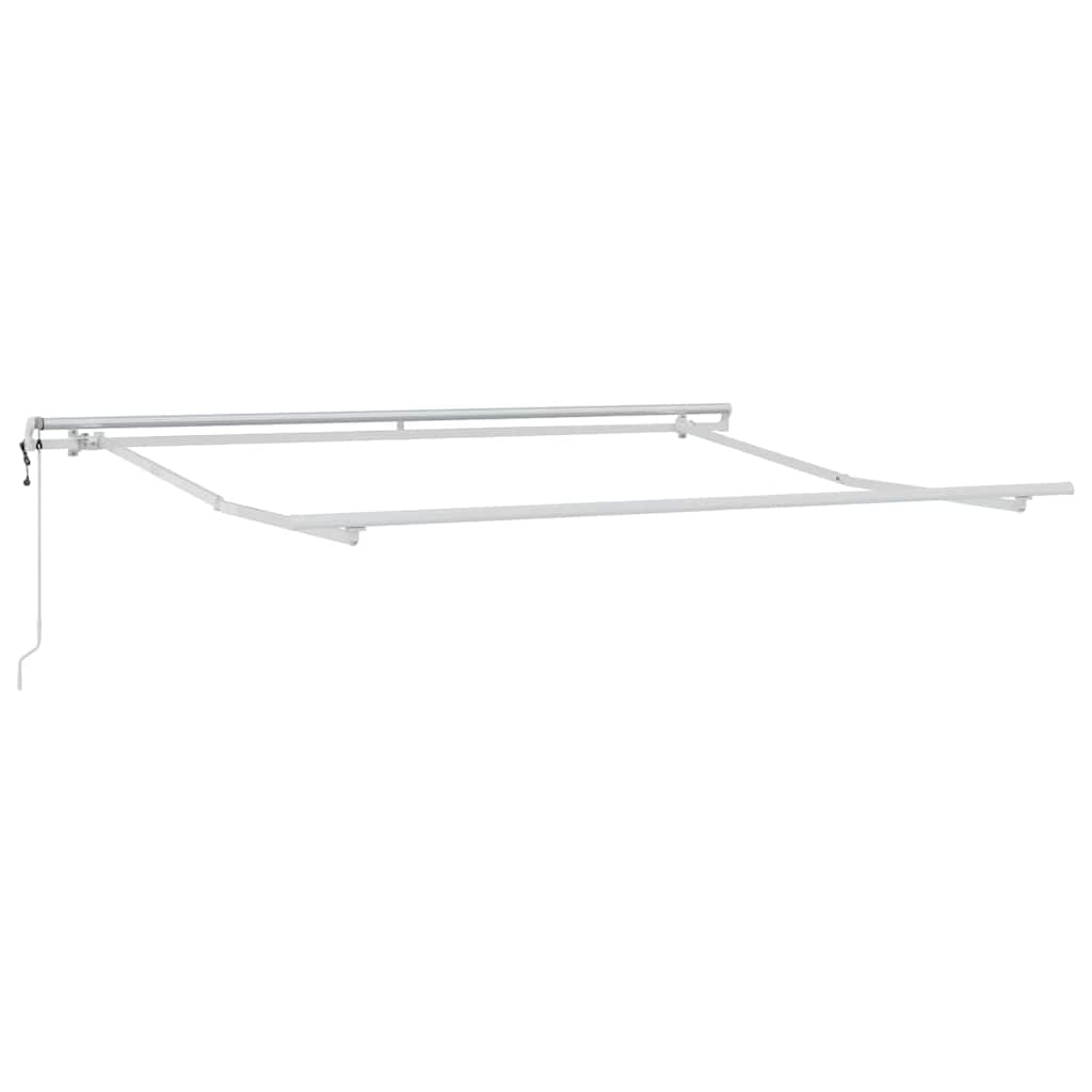 Tenda retrattile Bianco 350 x 250 cm Tessuto e Alluminio