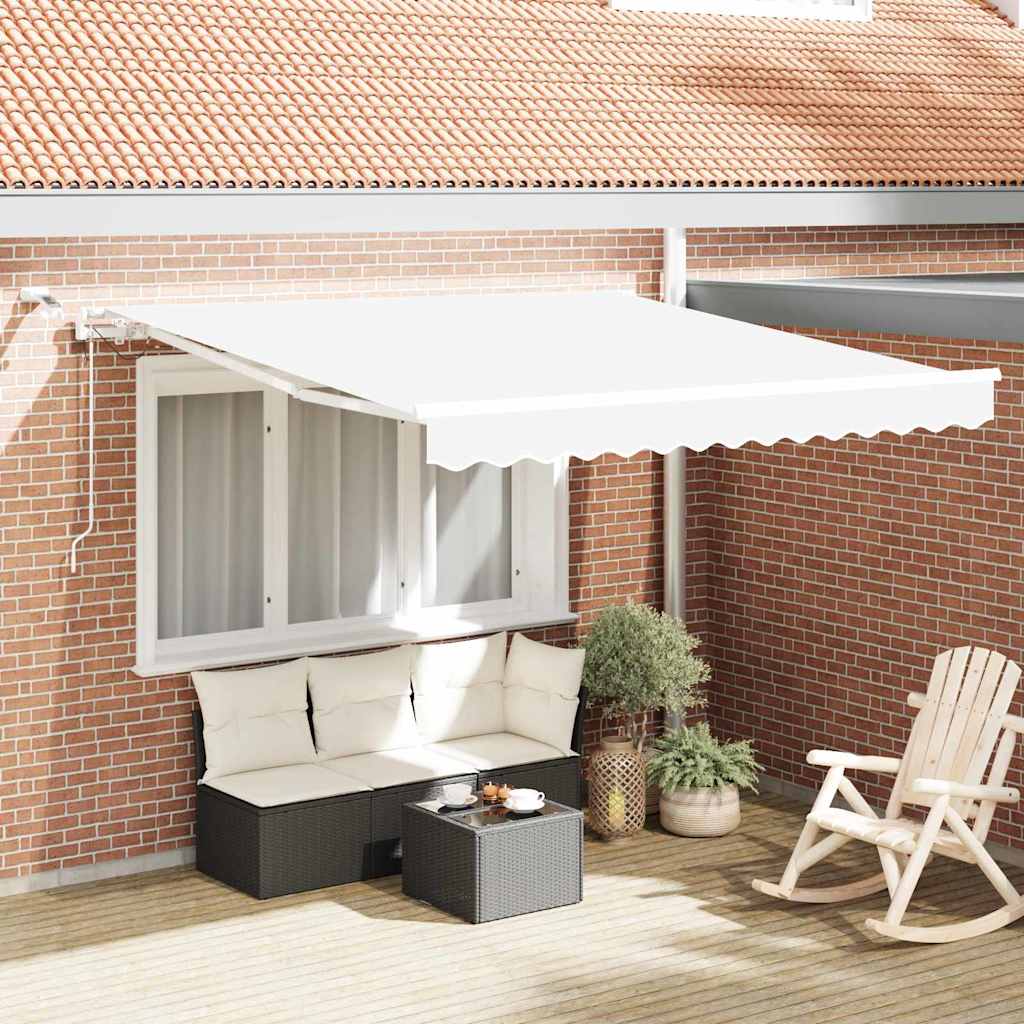 Tenda retrattile Bianco 350 x 250 cm Poliestere