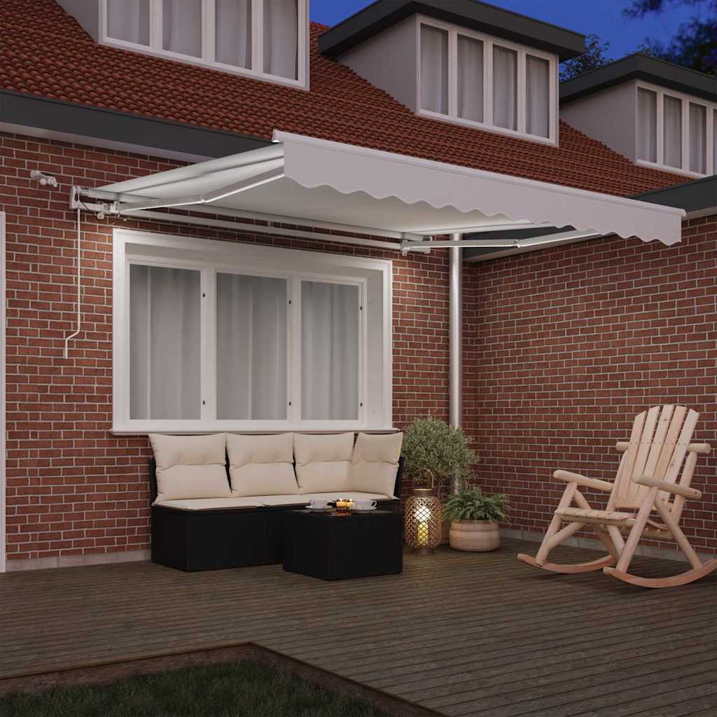 Tenda retrattile Bianco 350 x 250 cm Poliestere