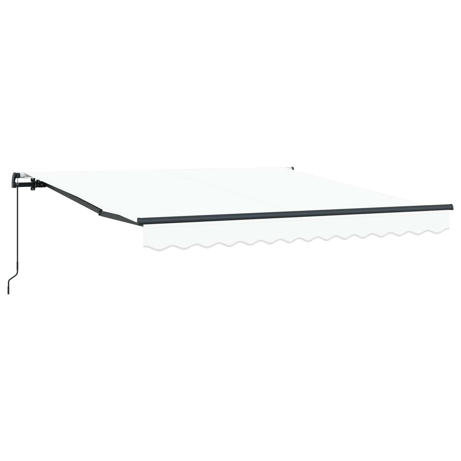Tenda retrattile Bianco 350 x 250 cm Poliestere e Alluminio