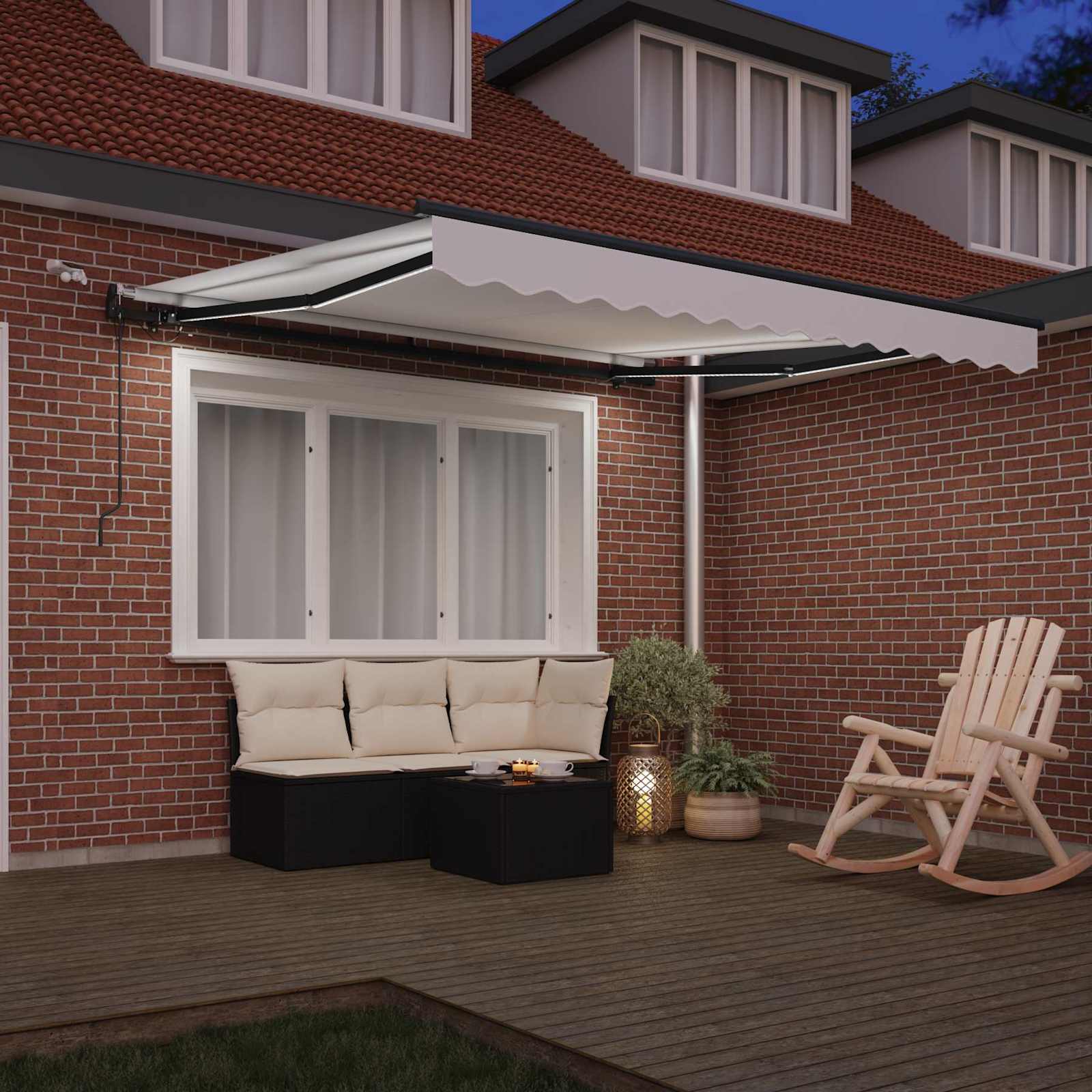 Tenda retrattile Bianco 350 x 250 cm Poliestere