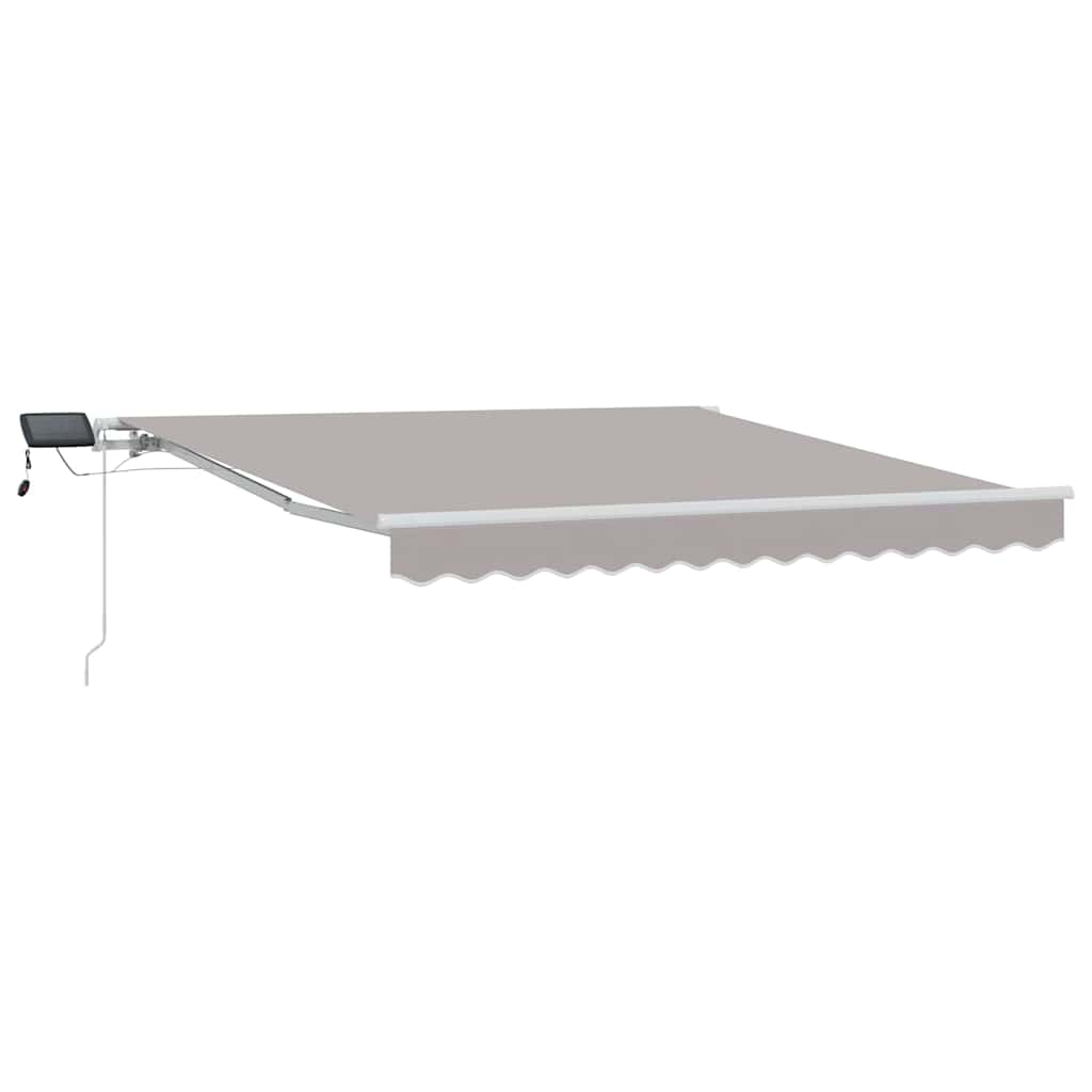 Tenda retrattile Grigio Chiaro 350 x 250 cm Tessuto e Alluminio