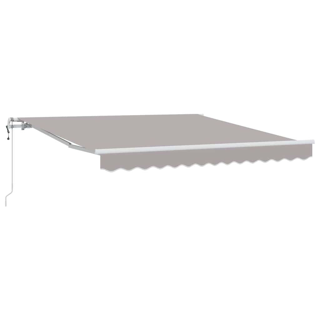Tenda retrattile Grigio Chiaro 350 x 250 cm Tessuto e Alluminio