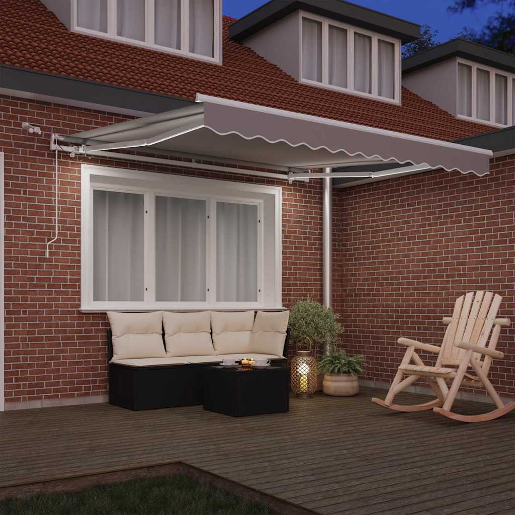 Tenda retrattile Grigio Chiaro 350 x 250 cm Poliestere