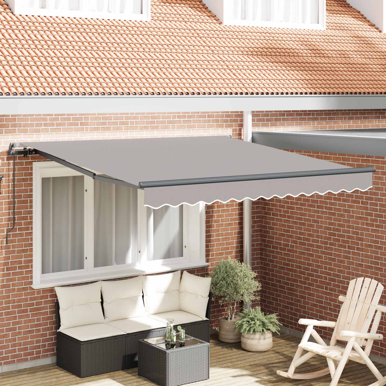 Tenda retrattile Grigio Chiaro 350 x 250 cm