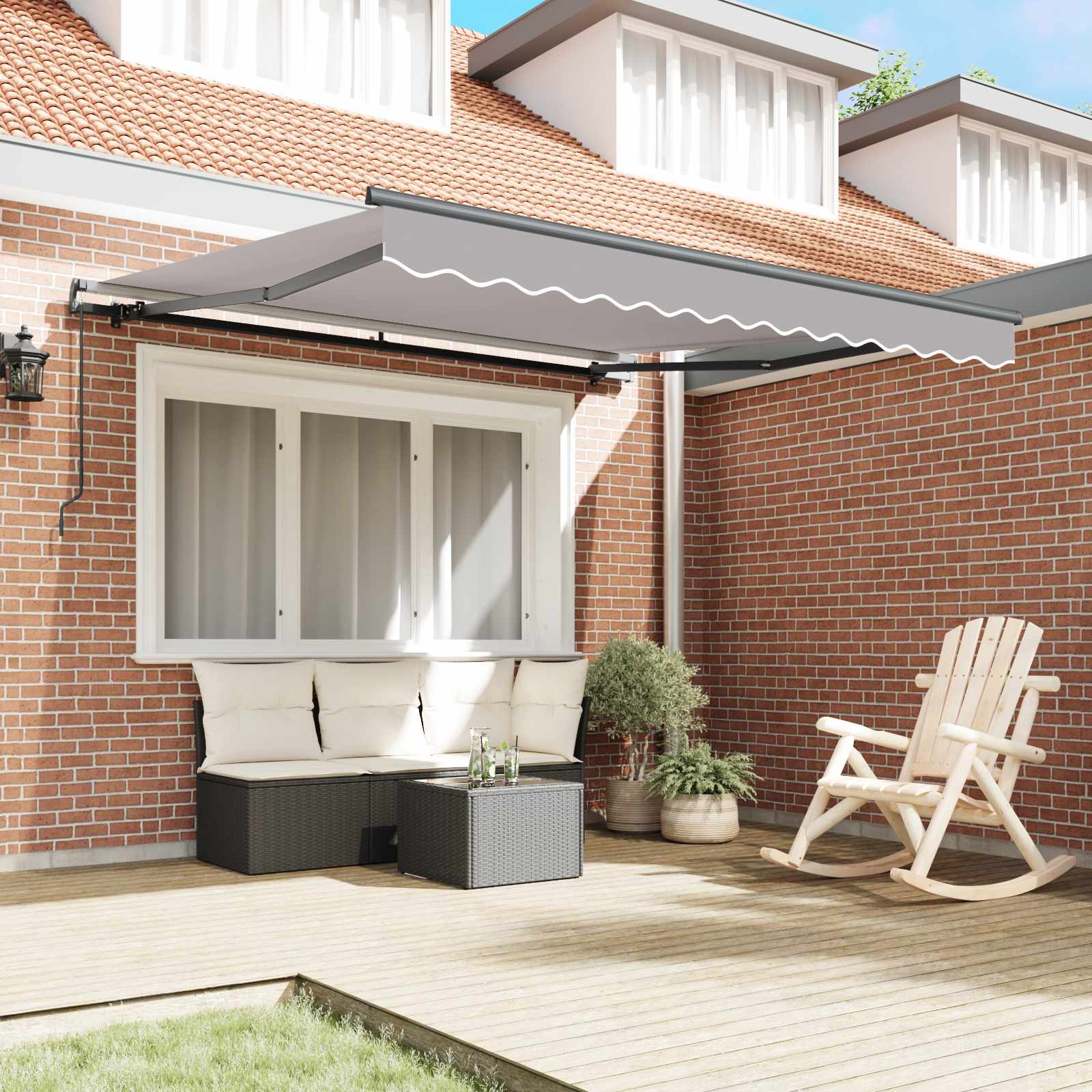 Tenda retrattile Grigio Chiaro 350 x 250 cm