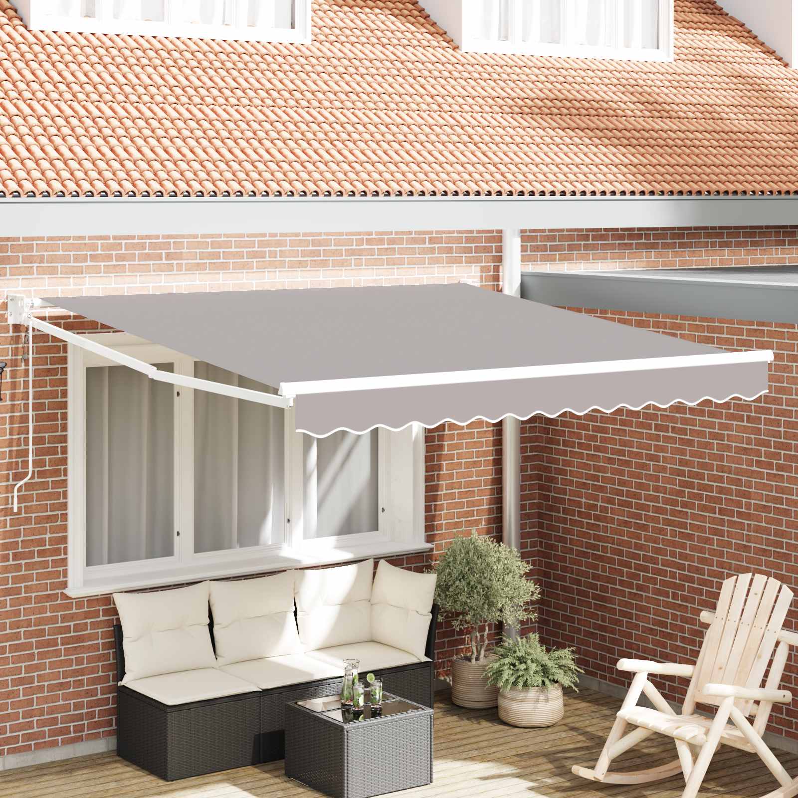 Tenda retrattile Grigio Chiaro 350 x 250 cm