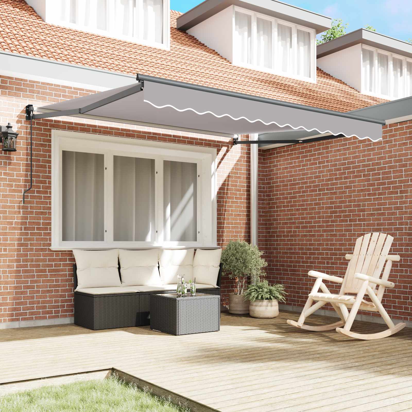 Tenda retrattile Grigio Chiaro 350 x 250 cm