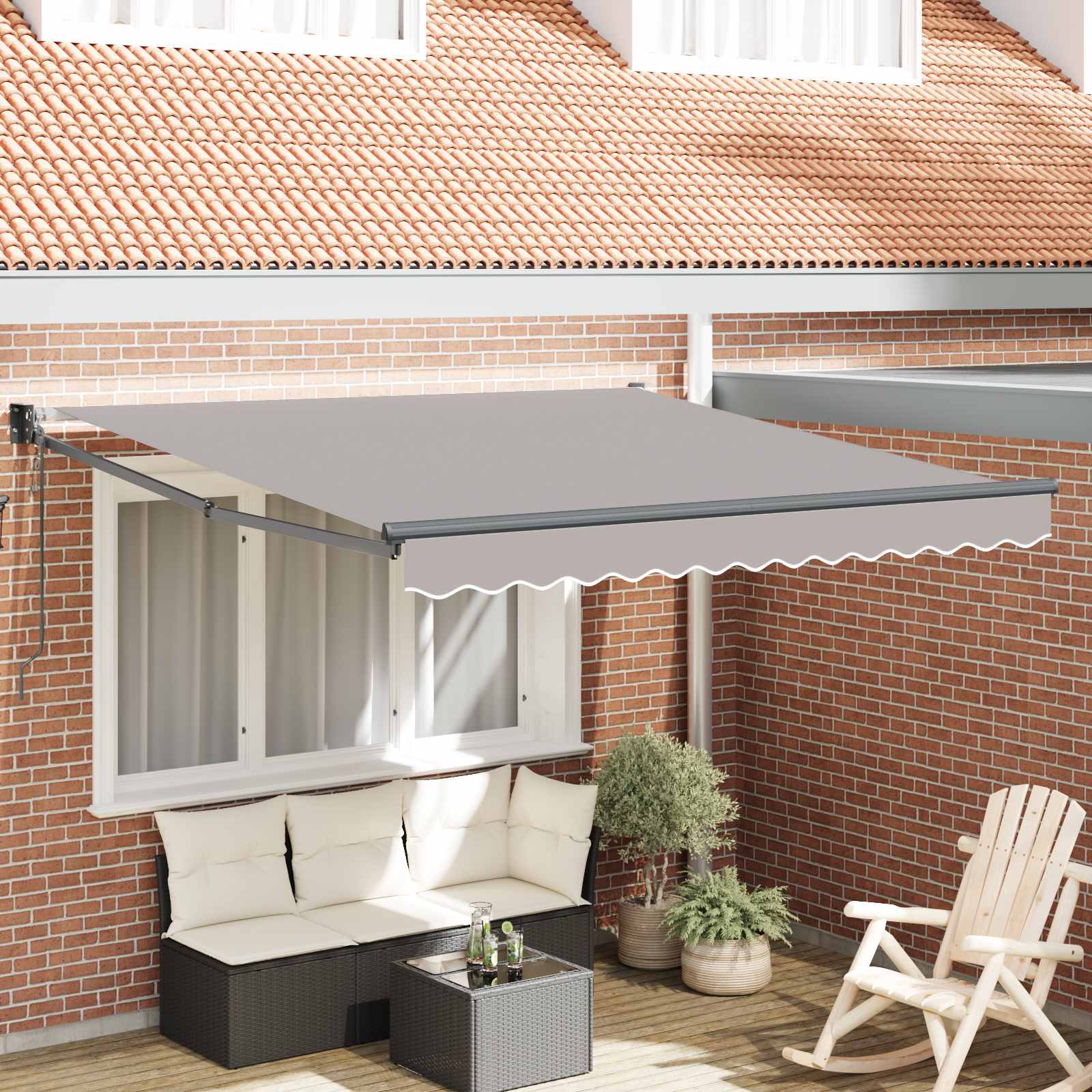 Tenda retrattile Grigio Chiaro 350 x 250 cm
