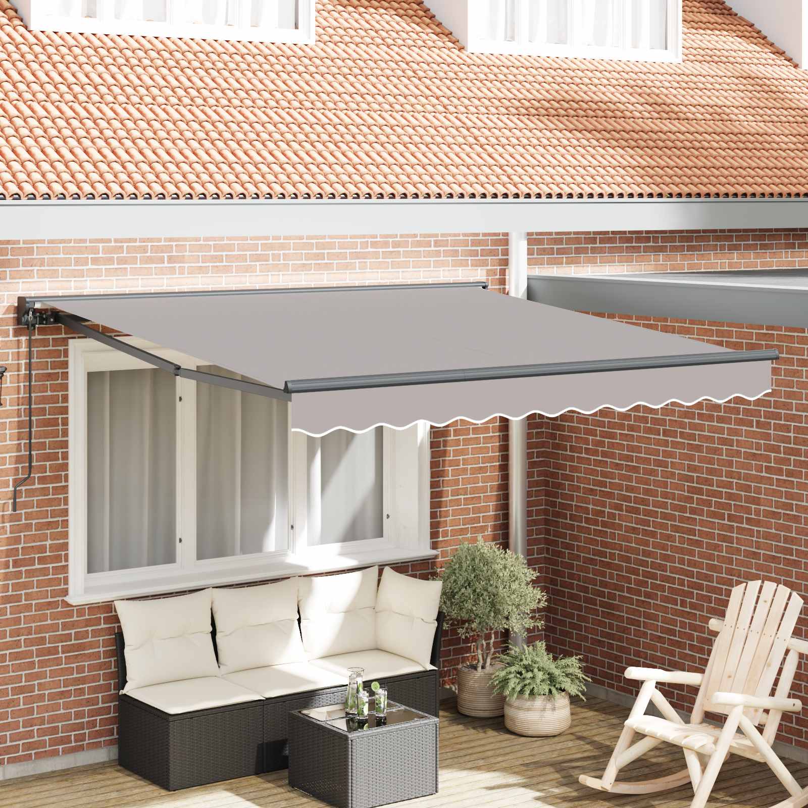 Struttura della tenda Grigio Chiaro 350 x 250 cm