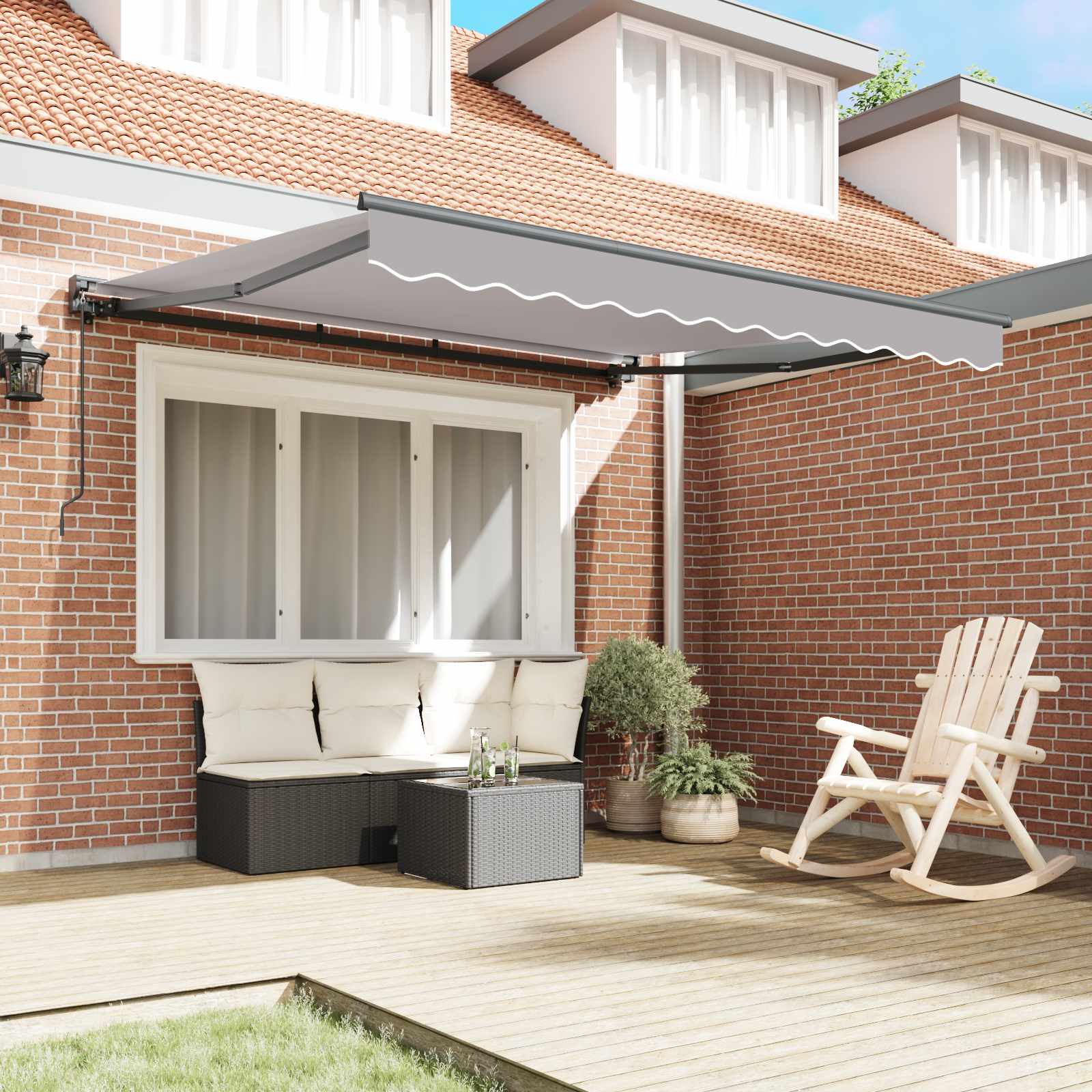 Struttura della tenda Grigio Chiaro 350 x 250 cm