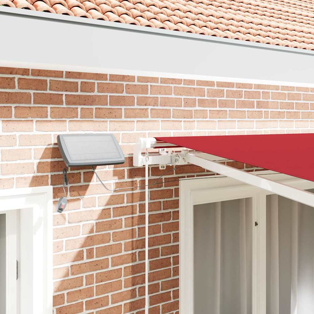 Tenda retrattile Rosso 350 x 250 cm Tessuto e Alluminio