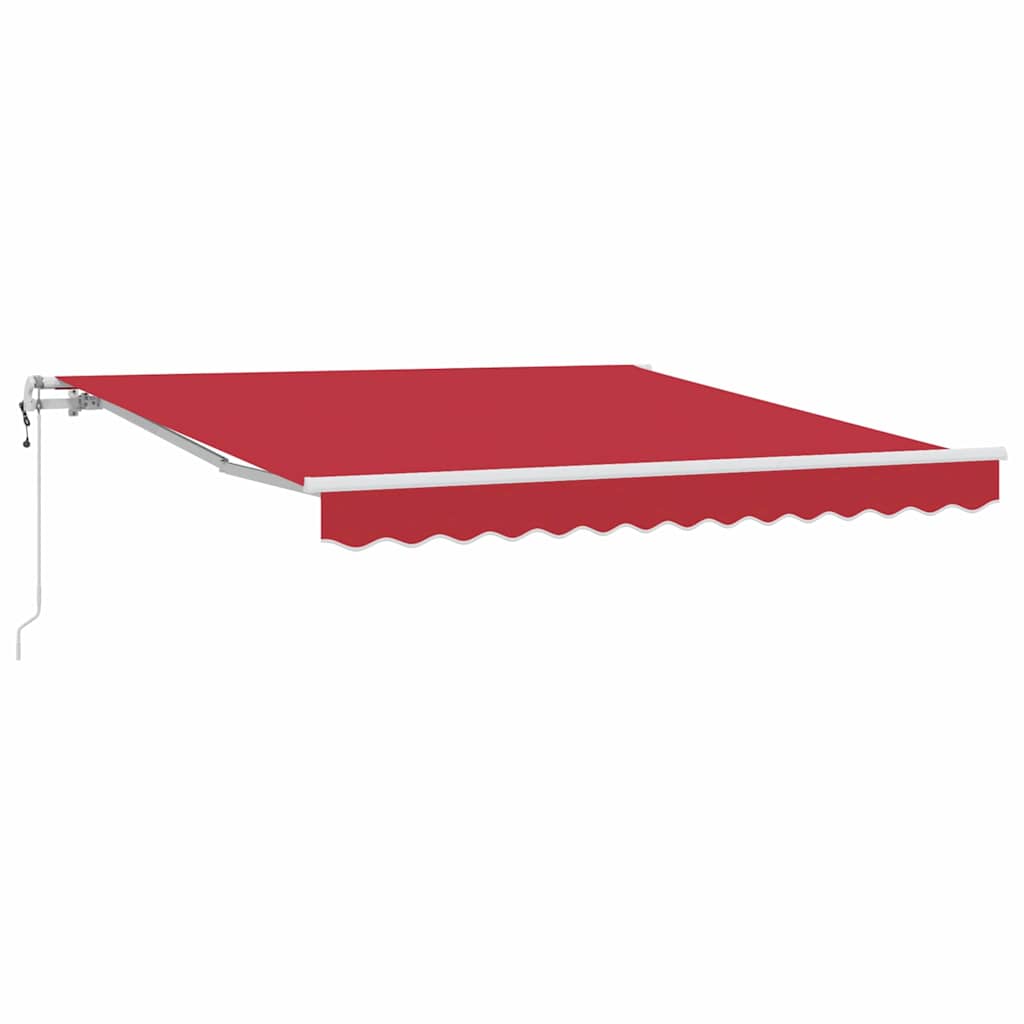 Tenda retrattile Rosso 350 x 250 cm Tessuto e Alluminio