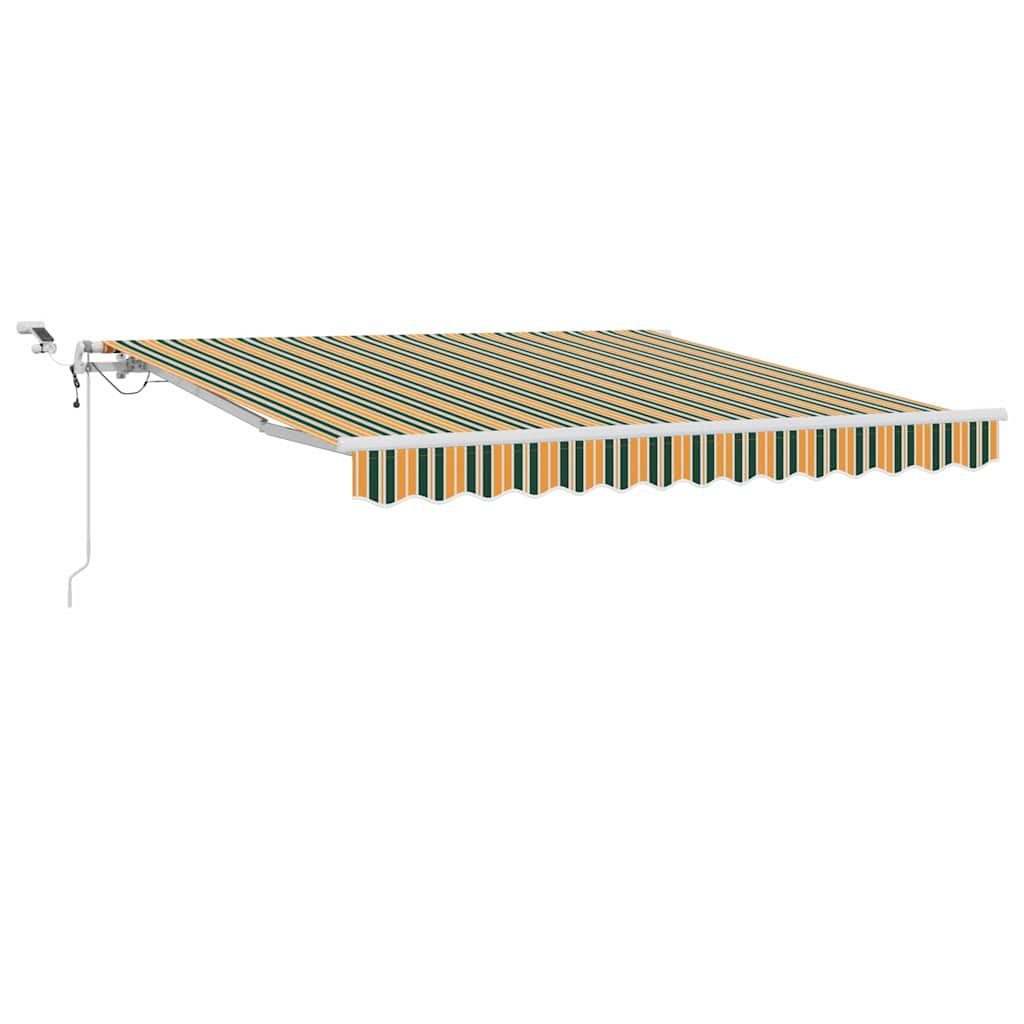 Tenda retrattile Verde e Giallo 350 x 250 cm Poliestere