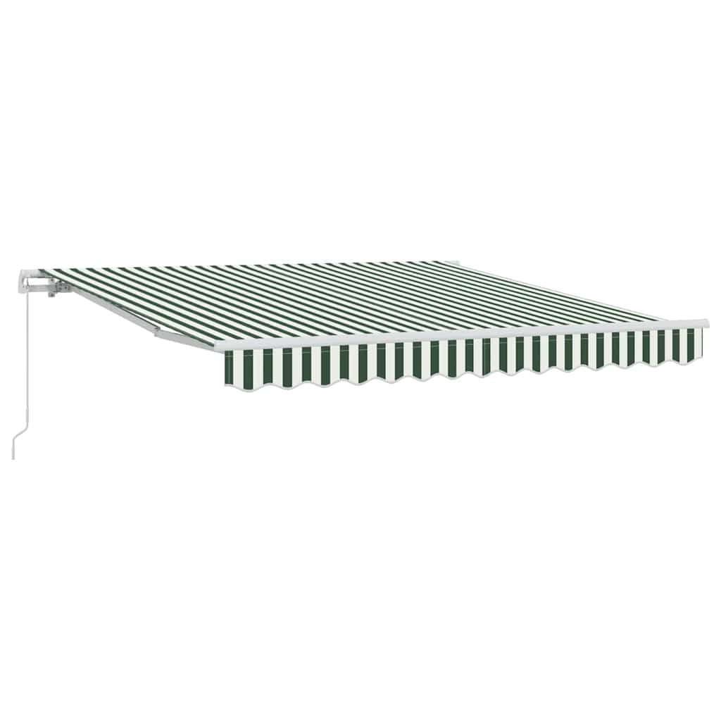 Tenda retrattile Verde e Bianco 350 x 250 cm