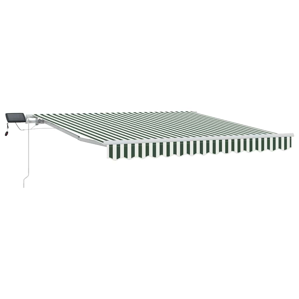 Tenda retrattile Verde e Bianco 350 x 250 cm