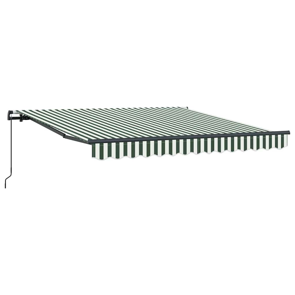 Tenda retrattile Verde e Bianco 350 x 250 cm