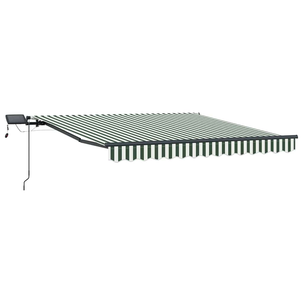 Tenda retrattile Verde e Bianco 350 x 250 cm