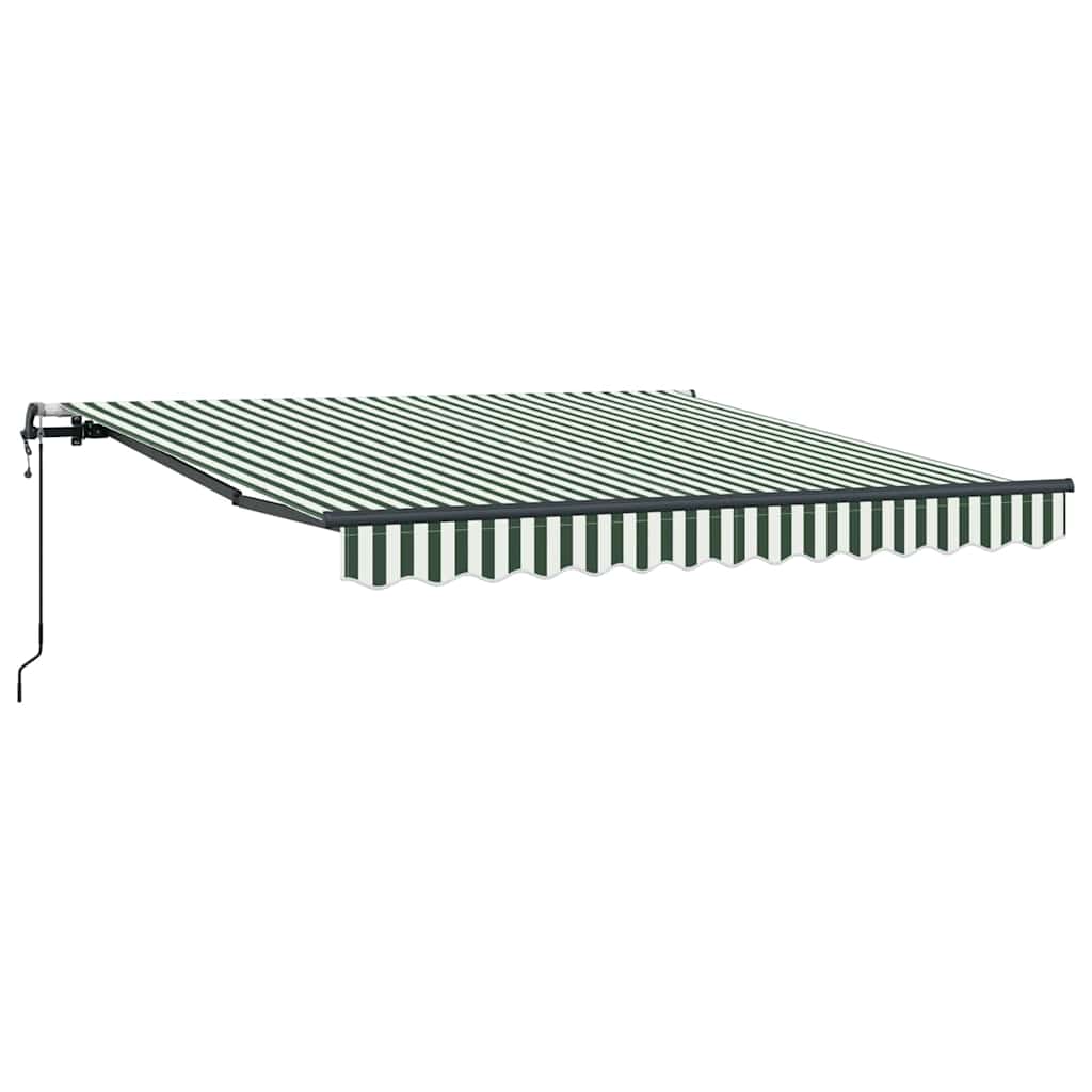 Tenda retrattile Verde e Bianco 350 x 250 cm