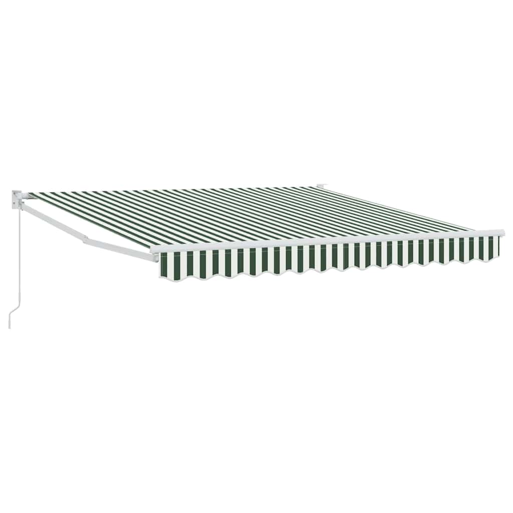 Tenda retrattile Verde e Bianco 350 x 250 cm