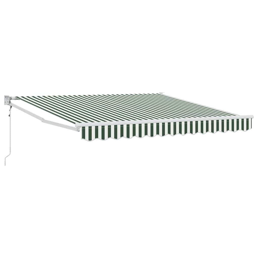 Tenda retrattile Verde e Bianco 350 x 250 cm
