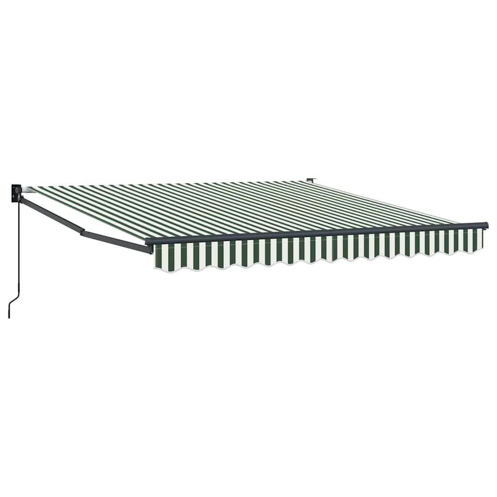 Tenda retrattile Verde e Bianco 350 x 250 cm