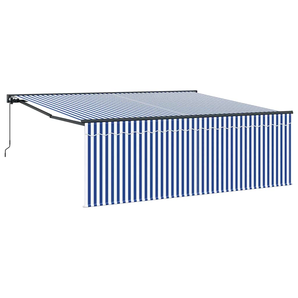 Tenda retrattile Blu e Bianco 400 × 300 cm