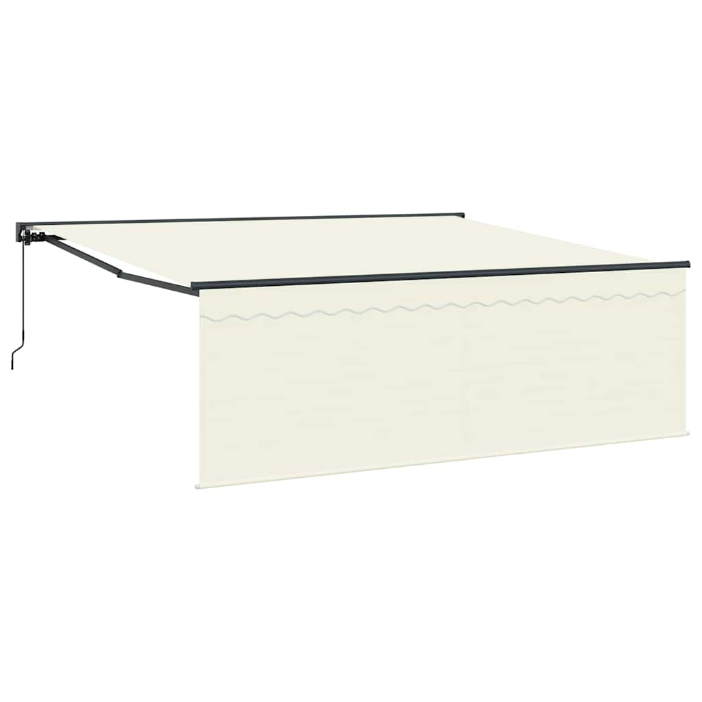 Tenda retrattile Crema 400 × 300 cm Poliestere e Alluminio