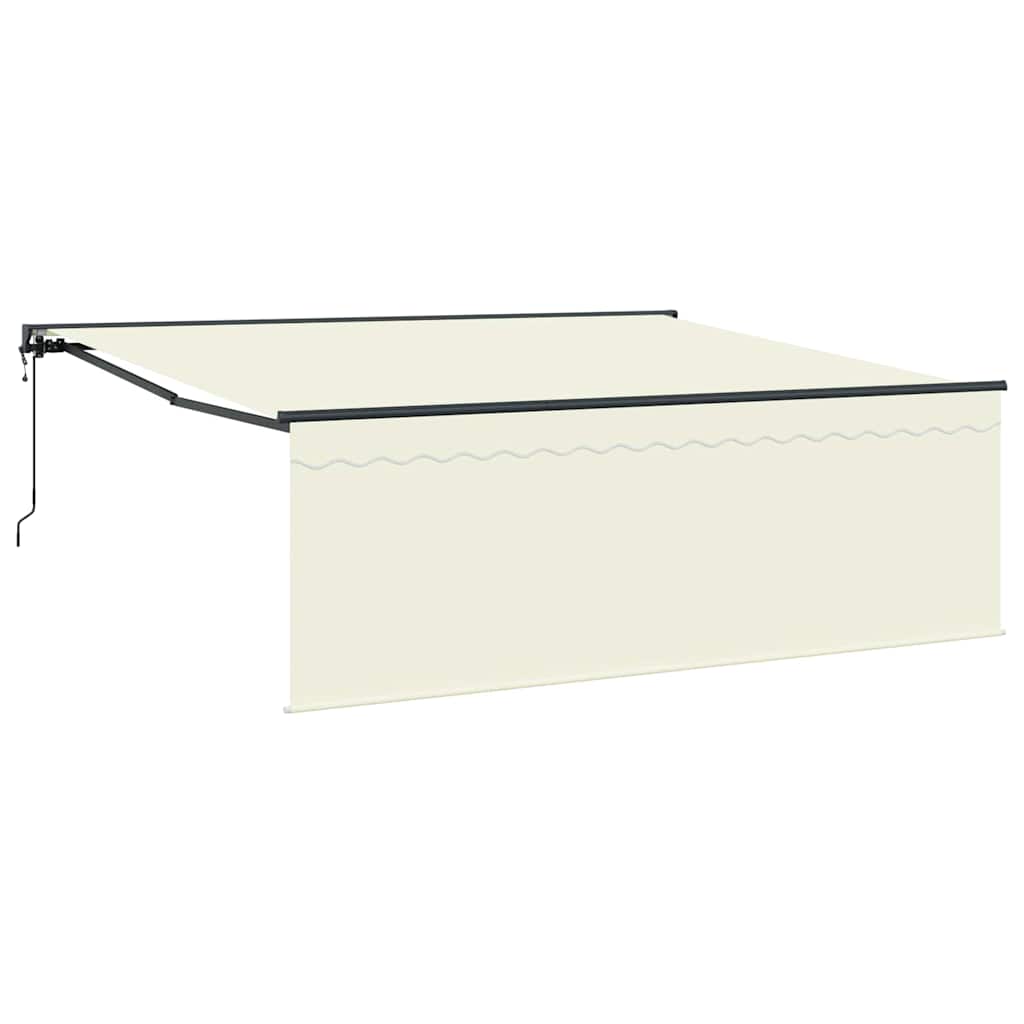 Tenda retrattile Crema 400 × 300 cm Poliestere e Alluminio