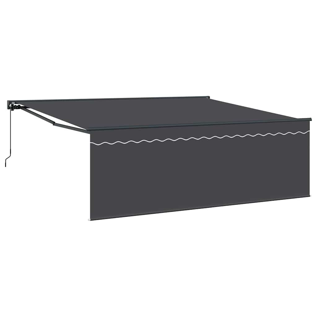 Tenda retrattile Antracite 400 × 300 cm Poliestere e Alluminio