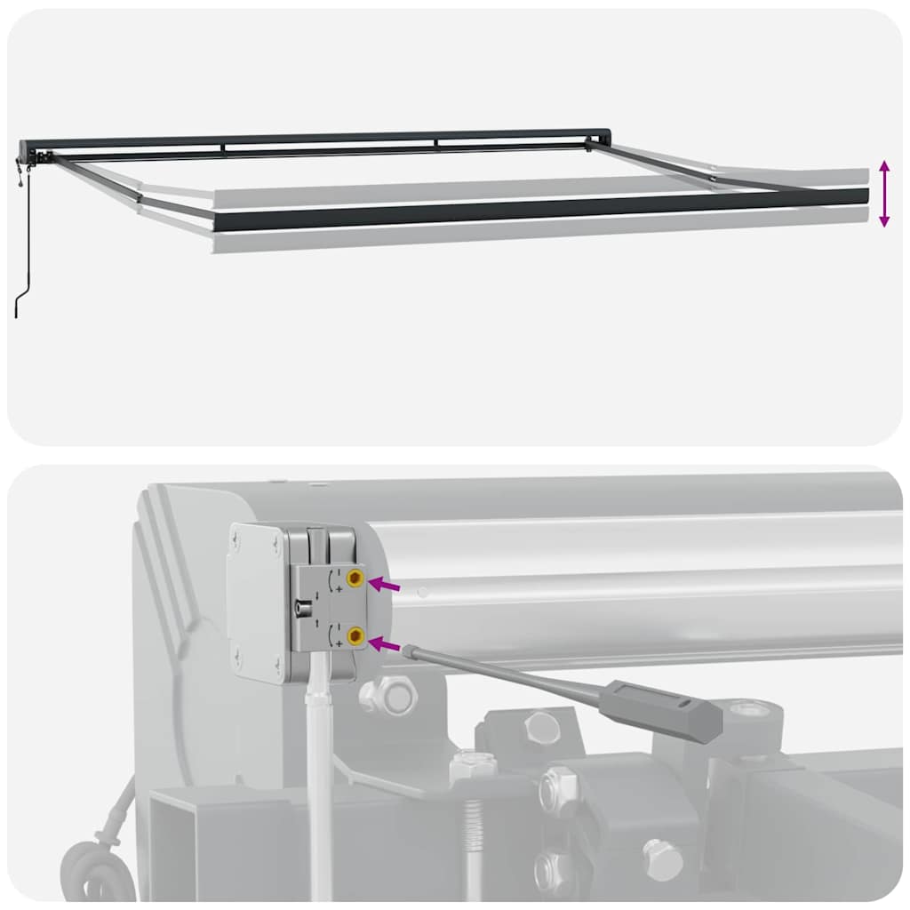 Tenda retrattile Arancione e Marrone 400 x 300 x 165 cm