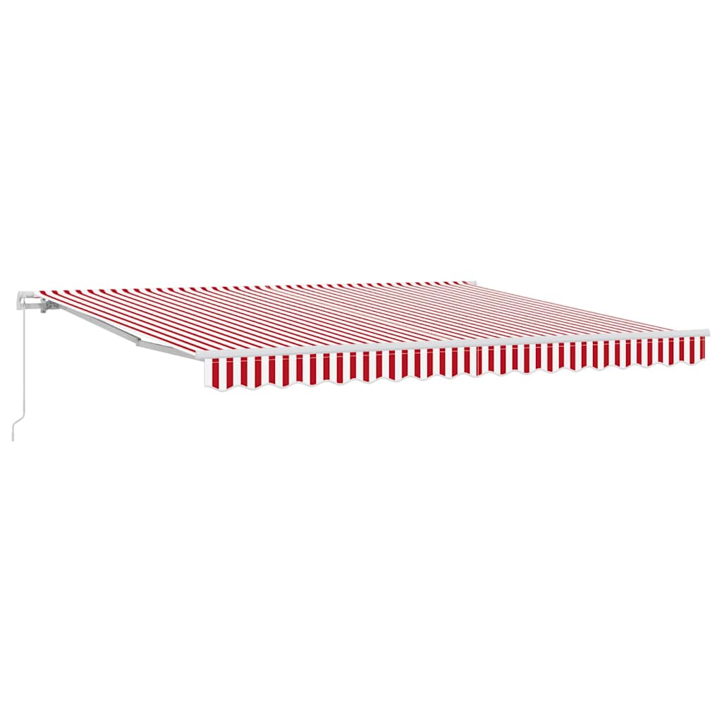 Tenda retrattile Rosso e Bianco 400 × 300 cm