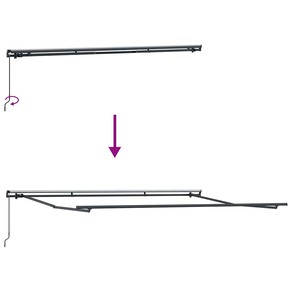 Tenda retrattile Rosso e Bianco 400 × 300 cm