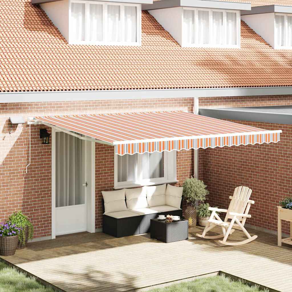 Tenda retrattile Multicolore 400 × 300 cm Tessuto e Alluminio