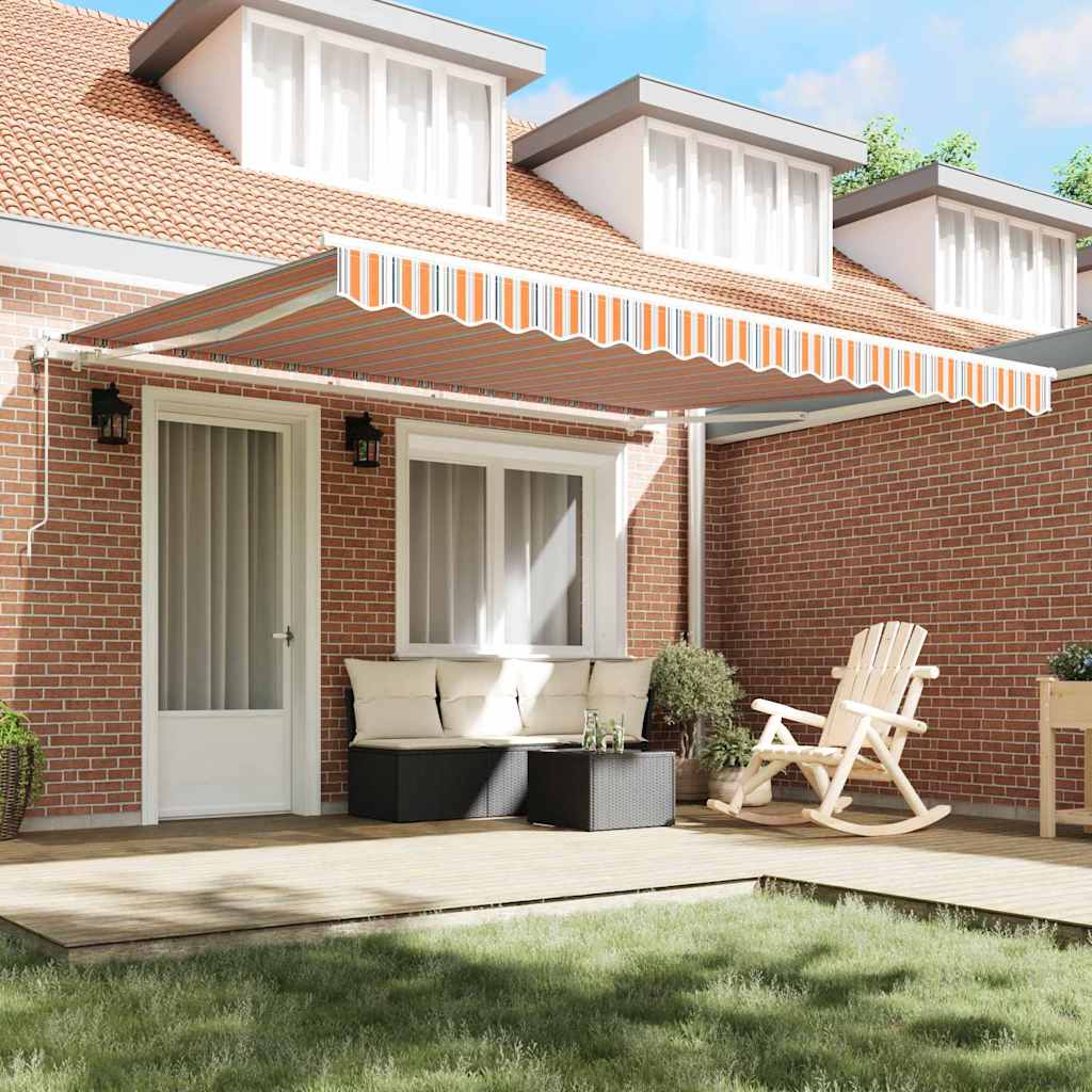 Tenda retrattile Multicolore 400 × 300 cm Tessuto e Alluminio