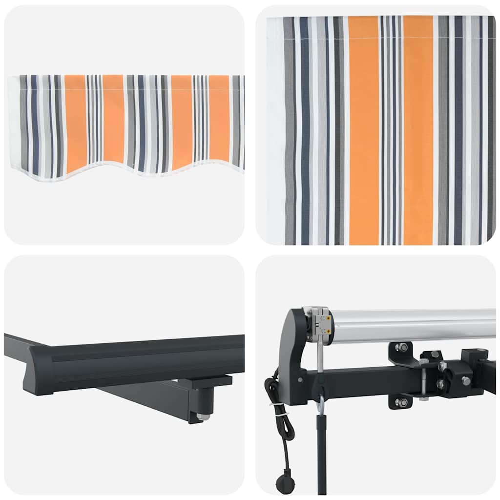 Tenda retrattile Multicolore 400 × 300 cm Tessuto e Alluminio