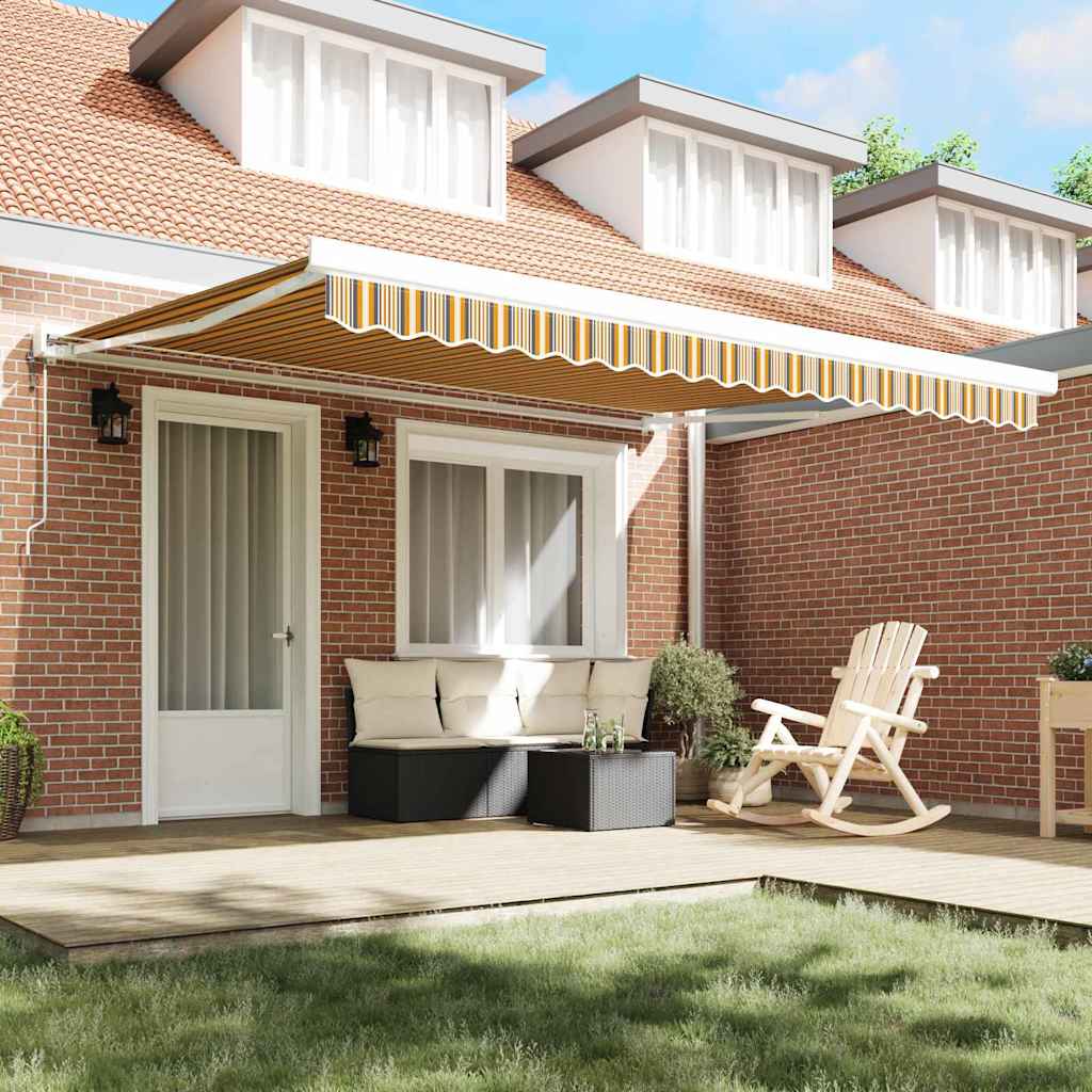 Tenda retrattile Multicolore 400 × 300 cm Tessuto e Metallo