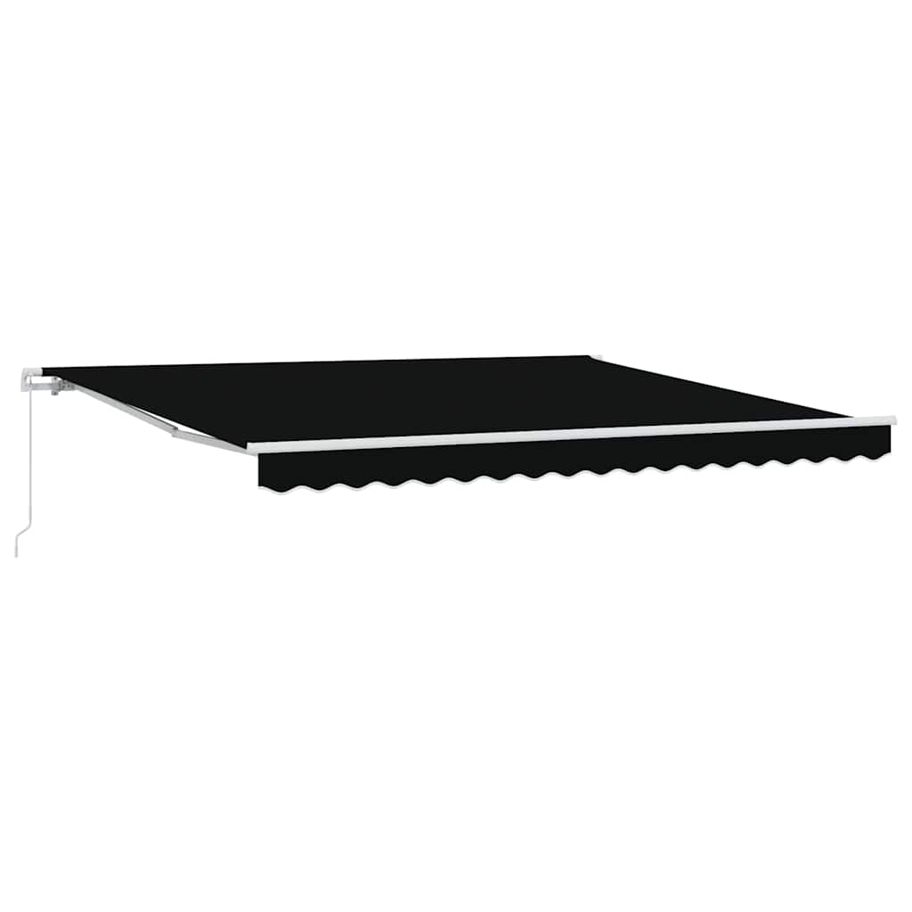 Tenda retrattile Nero 400 × 300 cm Poliestere e Alluminio