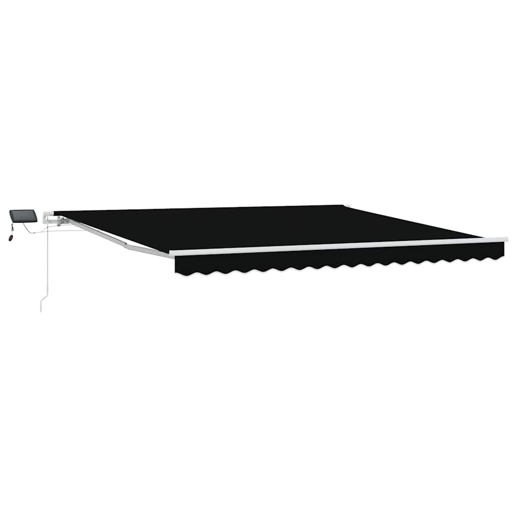 Tenda retrattile Nero 400 × 300 cm Tessuto e Alluminio