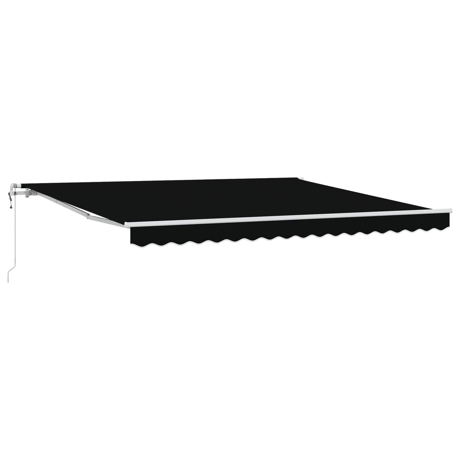 Tenda retrattile Nero 400 × 300 cm Tessuto e Alluminio
