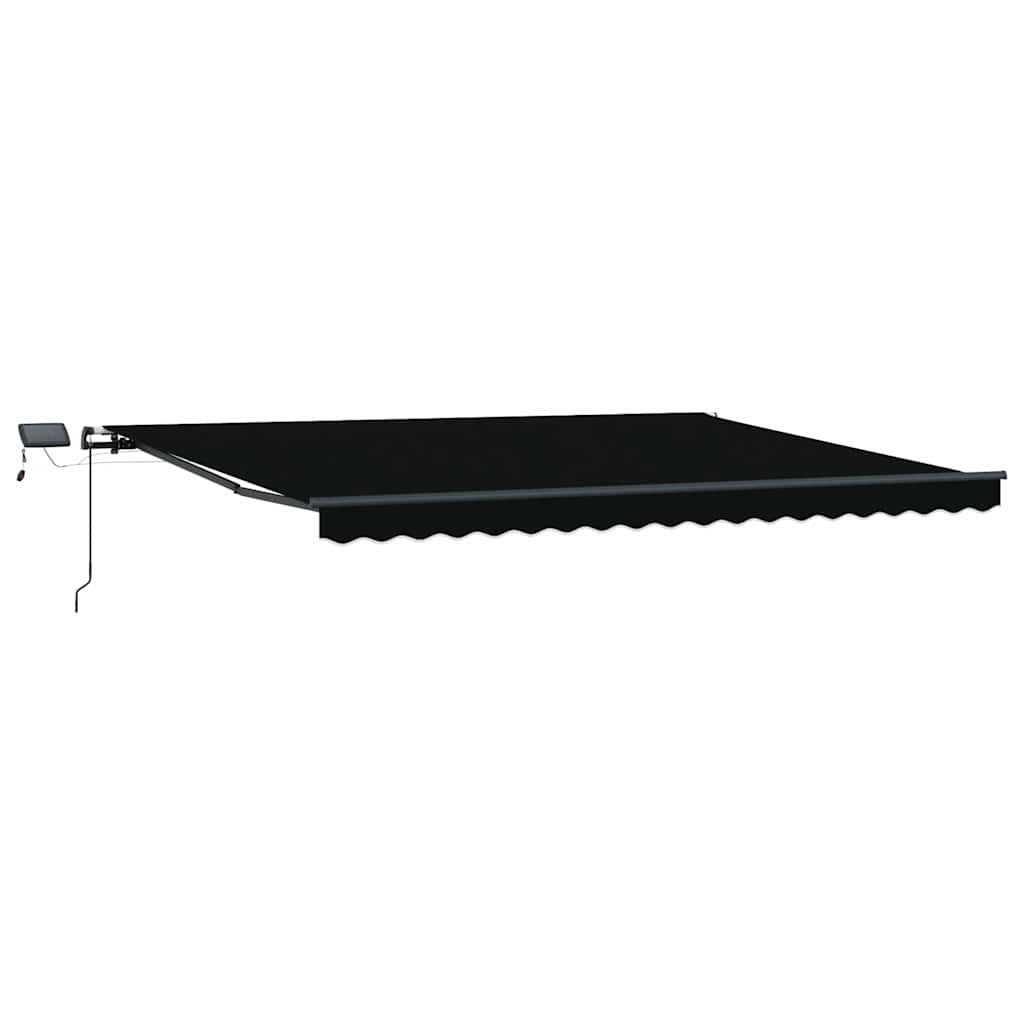 Tenda retrattile Nero 400 × 300 cm Tessuto e Alluminio