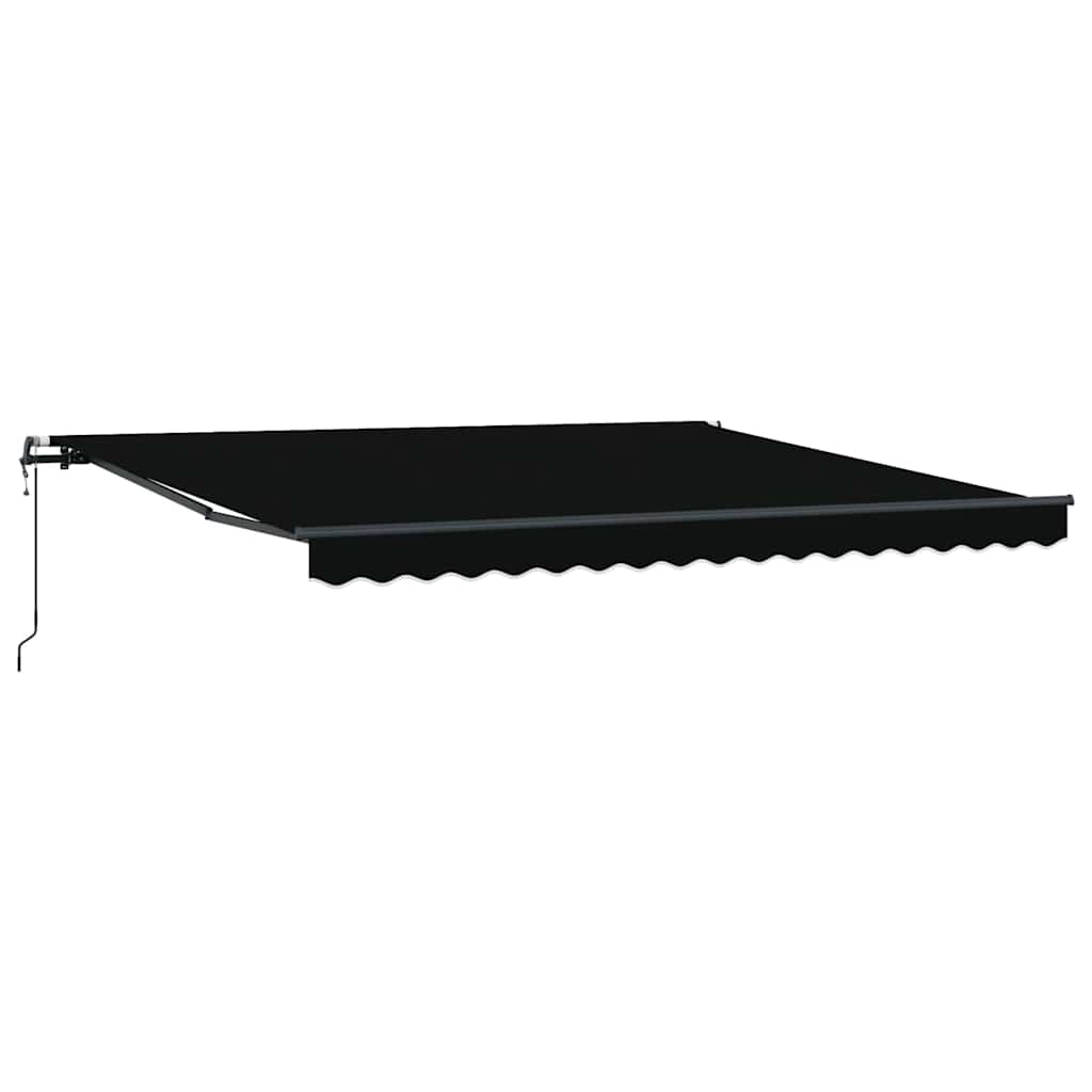 Tenda retrattile Nero 400 × 300 cm Tessuto e Alluminio