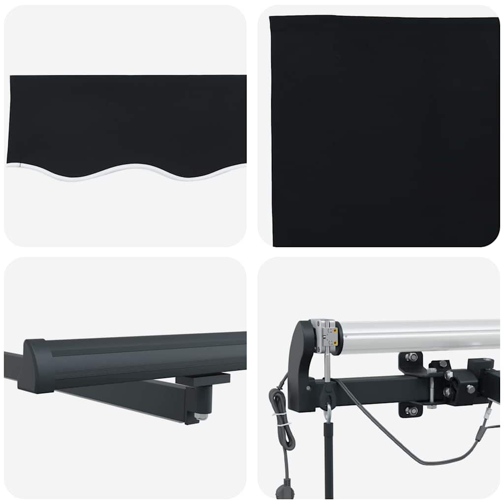 Tenda retrattile Nero 400 × 300 cm Poliestere