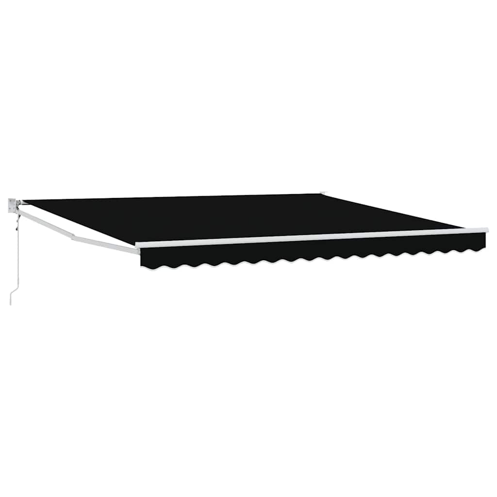 Tenda retrattile Nero 400 × 300 cm Poliestere e Metallo