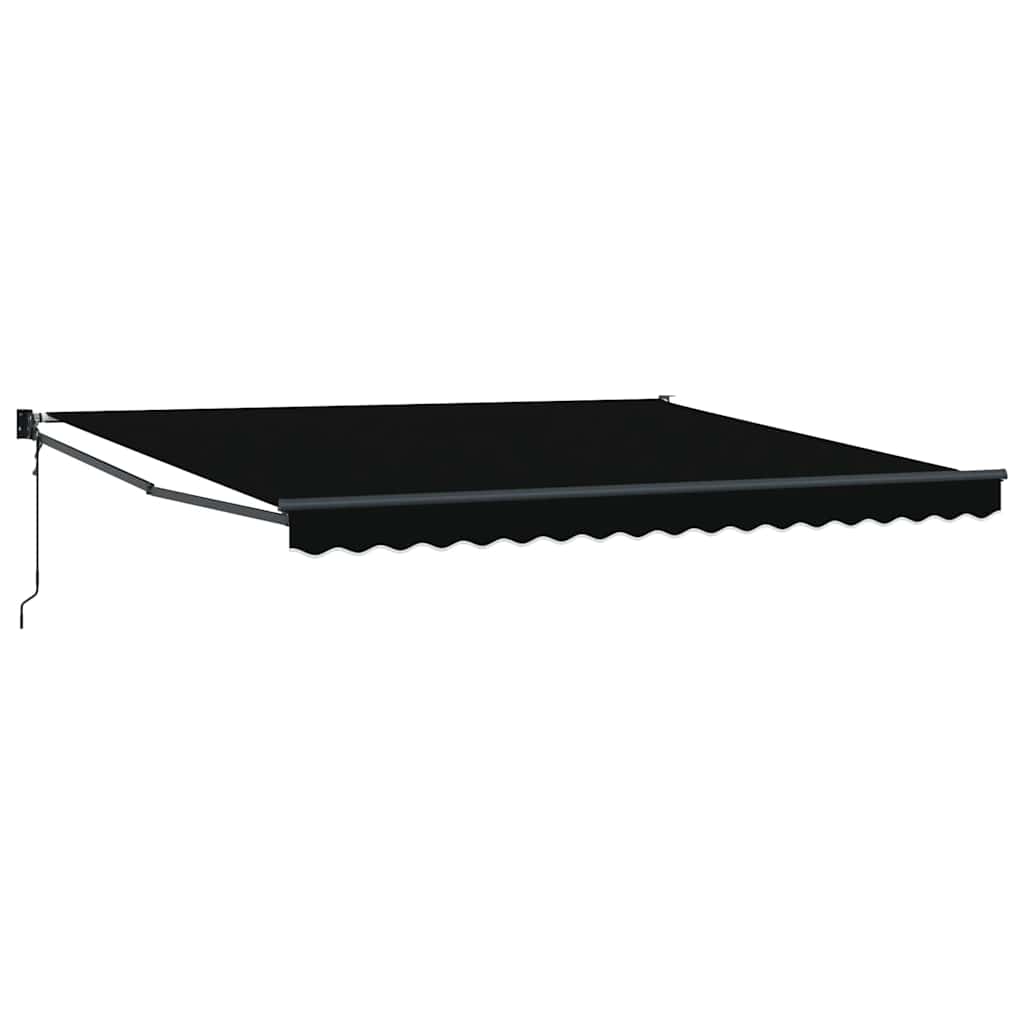 Tenda retrattile Nero 400 × 300 cm Poliestere e Metallo