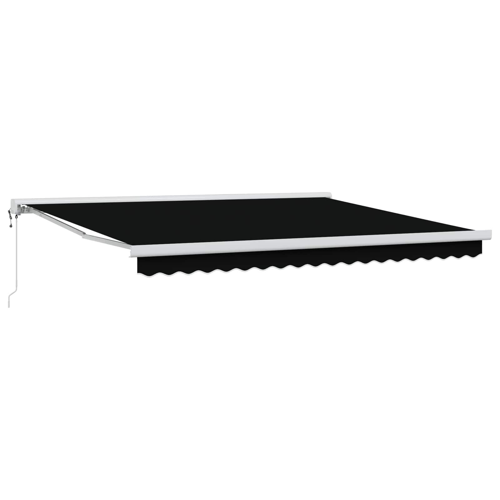 Tenda retrattile Nero 400 × 300 cm Tessuto e Metallo
