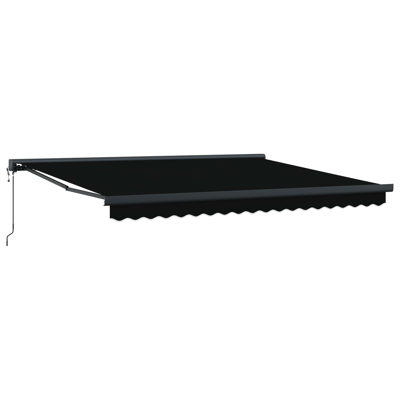 Tenda retrattile Nero 400 × 300 cm Tessuto e Metallo