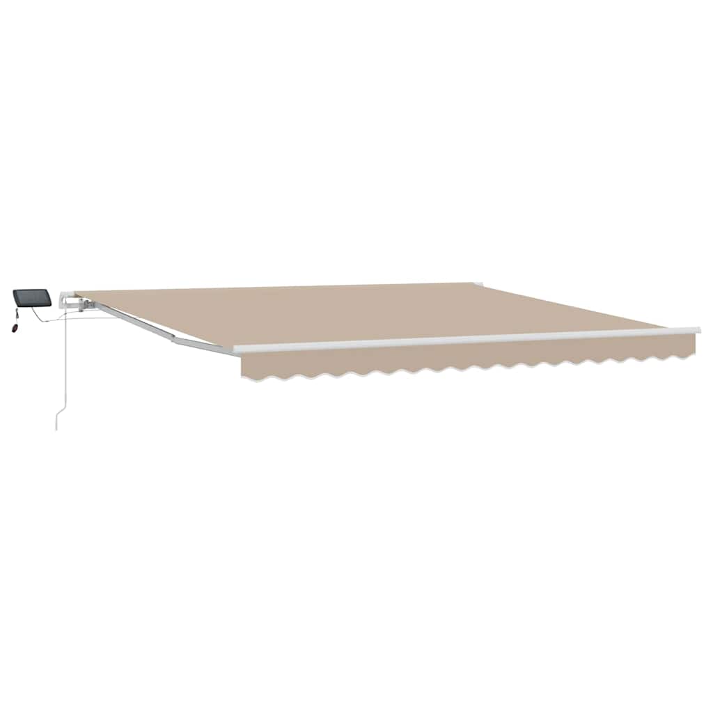 Tenda retrattile Beige 400 × 300 cm Tessuto e Alluminio
