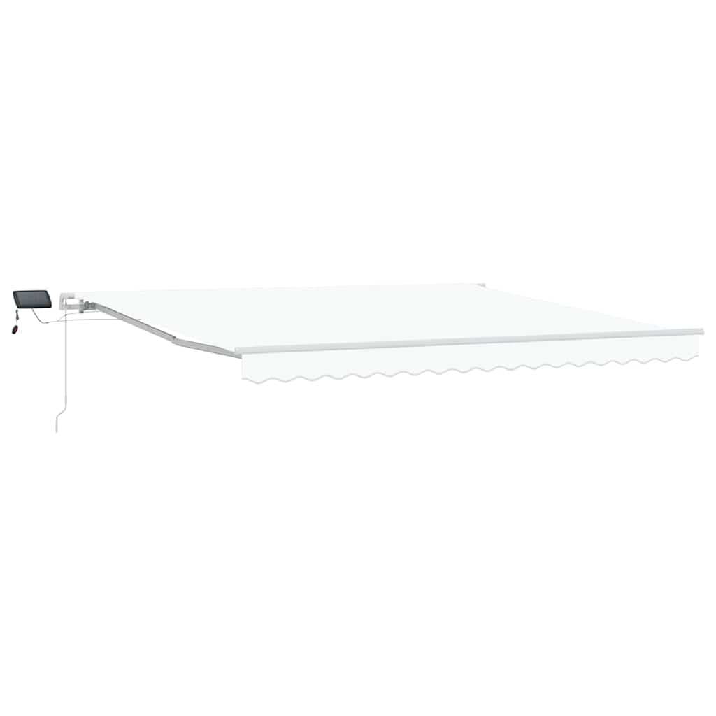 Tenda retrattile Bianco 400 × 300 cm Tessuto e Alluminio