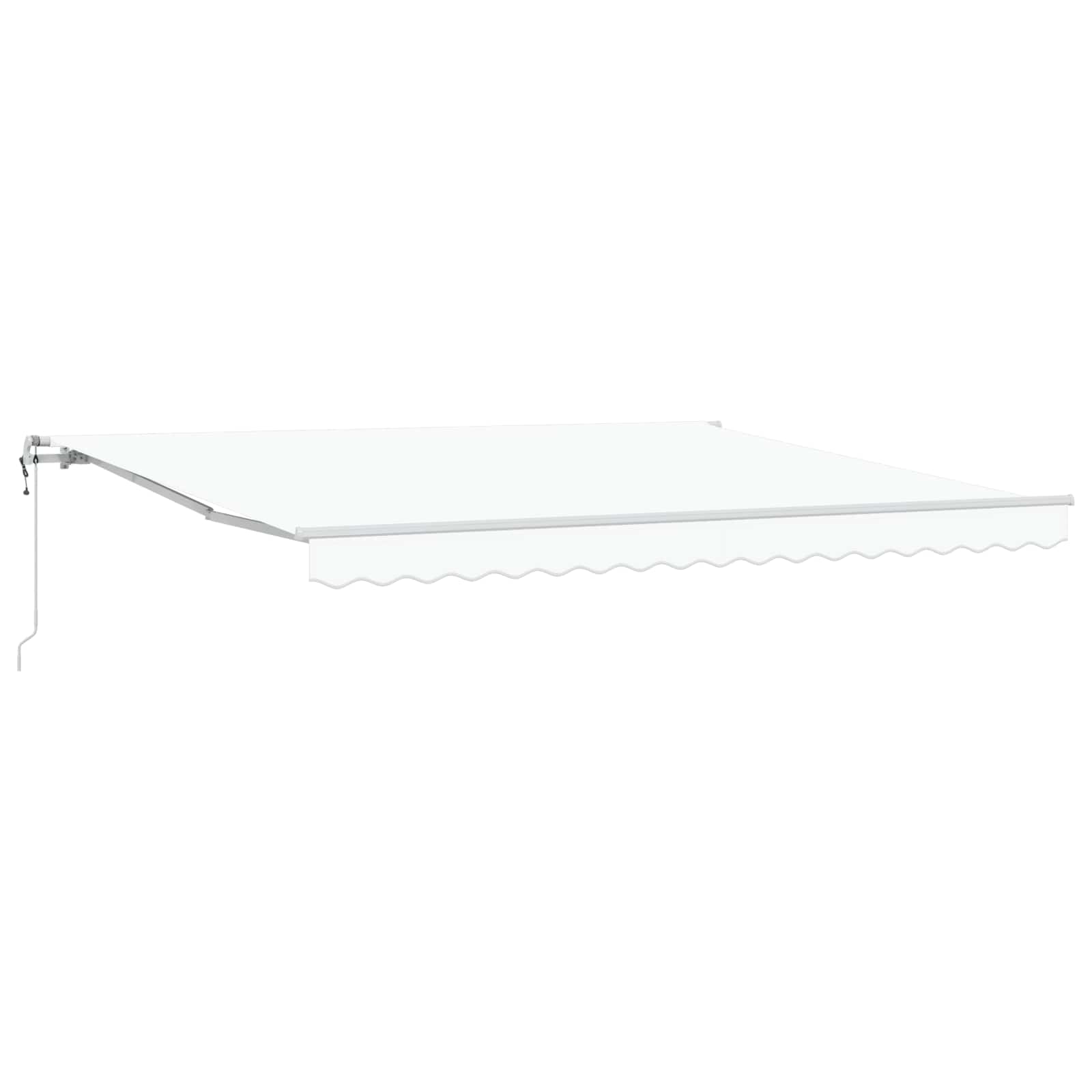 Tenda retrattile Bianco 400 × 300 cm Tessuto e Alluminio